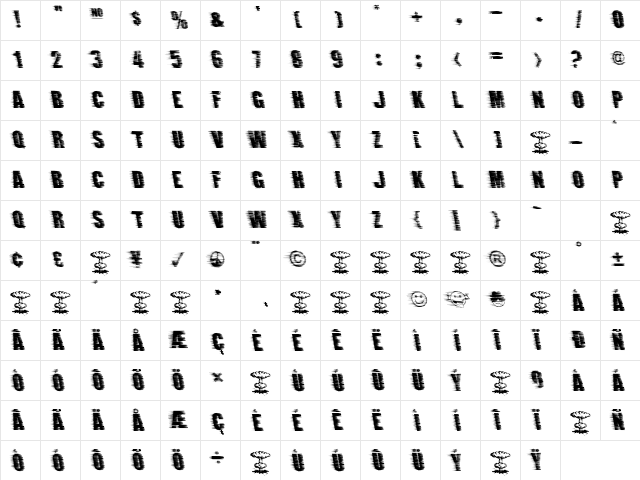 Ground Zero Regular Character Map Ground Zero Regular Character Map