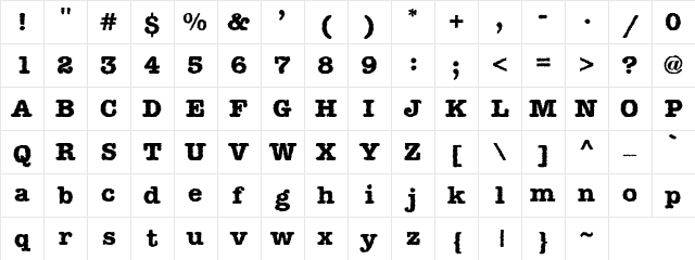Grunge Amtype Bold Regular Character Map Grunge Amtype Bold Regular Character Map