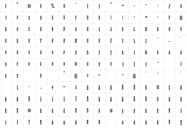 Lusta Regular Character Map
