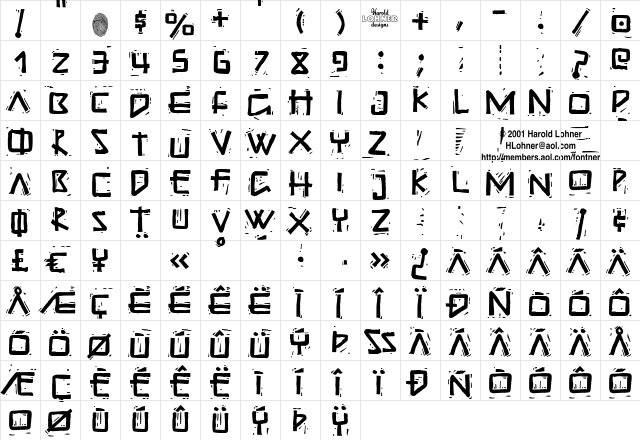 Guadalupe Regular Character Map