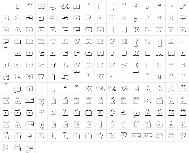 Guardian Shadow Regular Character Map