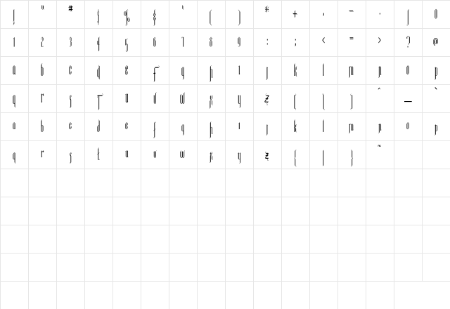 Luxembourg Cn Regular Character Map