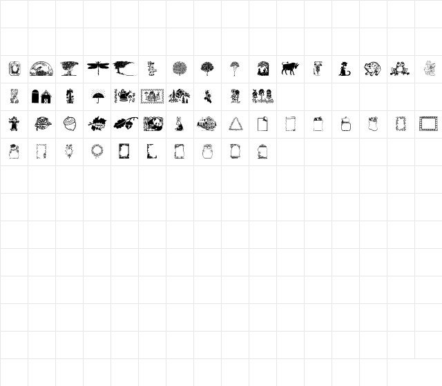 AngelsMisc1 Regular Character Map