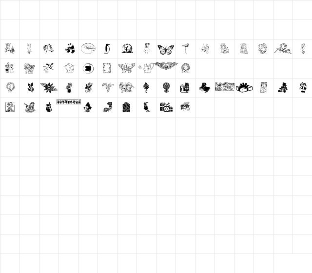 AngelsMisc5 Regular Character Map