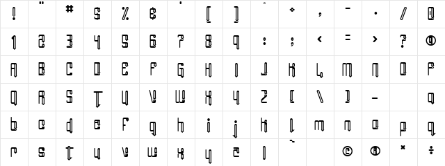 Angie Groovin Regular Character Map