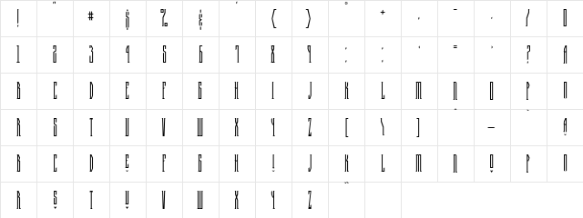 HalfwayHouse Regular Character Map