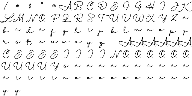 Halimun Regular Character Map