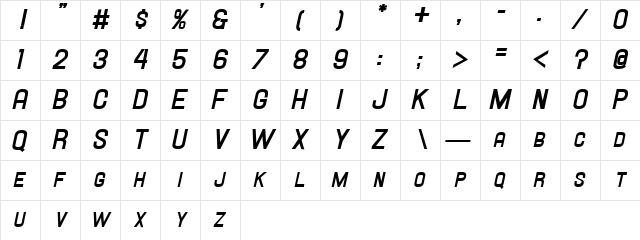 Hallandale SC Bold It. JL Regular Character Map Hallandale SC Bold It. JL Regular Character Map