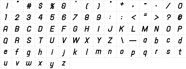Hallandale Text Bold Italic JL Regular Character Map Hallandale Text Bold Italic JL Regular Character Map
