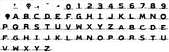LVDC GNCD RMX2 Regular Character Map LVDC GNCD RMX2 Regular Character Map