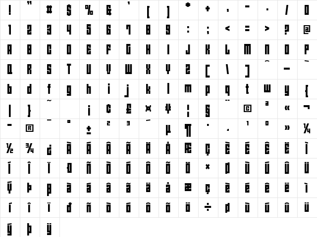 Angie's New House Regular Character Map