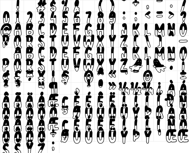 Halloween semi black Regular Character Map Halloween semi black Regular Character Map