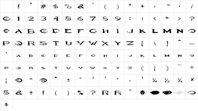 Halo Regular Character Map Halo Regular Character Map