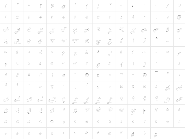 HamburgerOutline Regular Character Map
