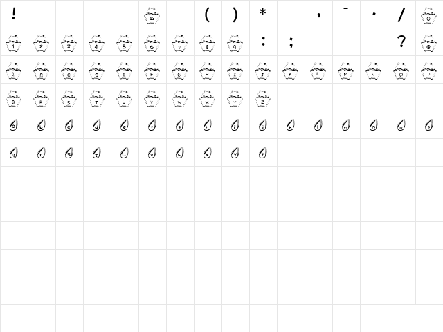 hamu Font Regular Character Map hamu Font Regular Character Map