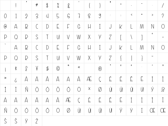 Handbook Regular Character Map Handbook Regular Character Map