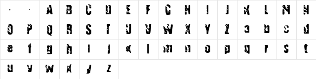 Handgranade Regular Character Map