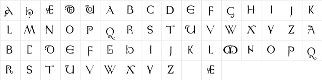AngloSaxon Caps Character Map