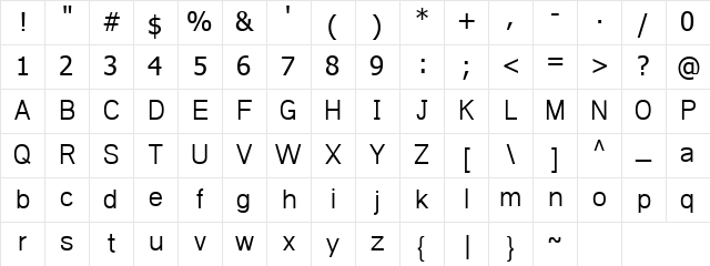 Hanuman Bold Character Map Hanuman Bold Character Map