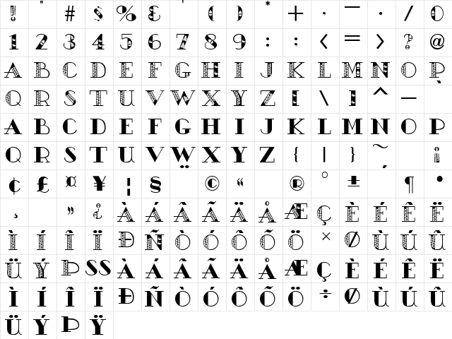 Happy Easter Regular Character Map