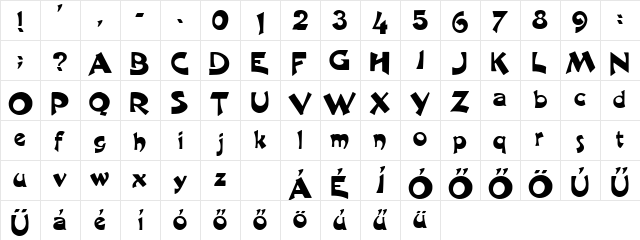 Harquil Hu Normal Character Map