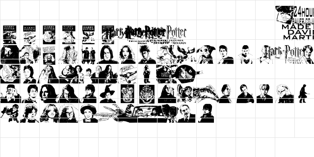 Harry Potter and the Dingbats Regular Character Map