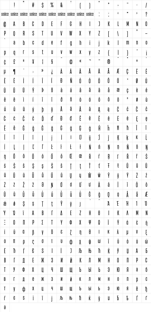 Heading Now Trial 34 Regular Character Map Heading Now Trial 34 Regular Character Map