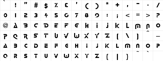 Lynx Regular Character Map Lynx Regular Character Map