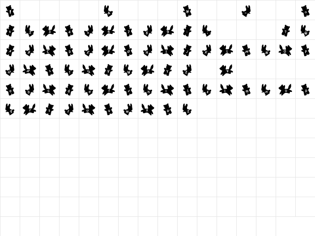 ani Font Regular Character Map ani Font Regular Character Map