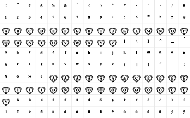 HeartWreath Becker Normal Character Map HeartWreath Becker Normal Character Map