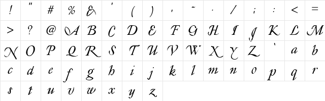 Lyonesse!" Regular Character Map
