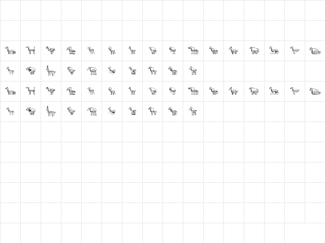 FREAK ANIMALS Regular Character Map FREAK ANIMALS Regular Character Map