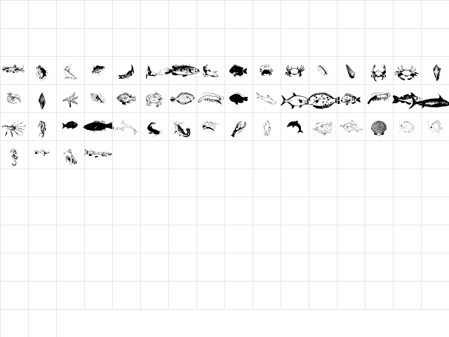 AnimalsAnimalsSea Regular Character Map