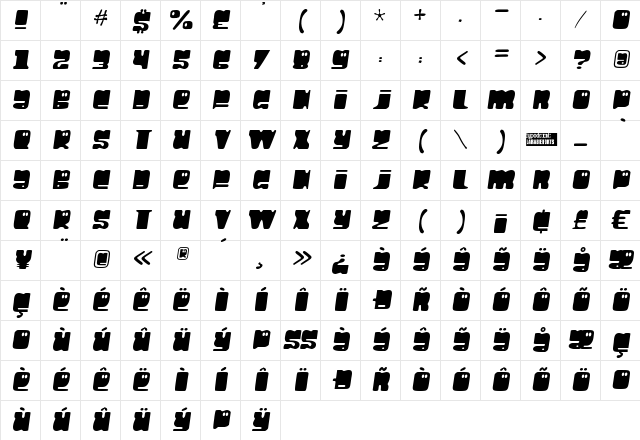 Hello Larry Regular Character Map