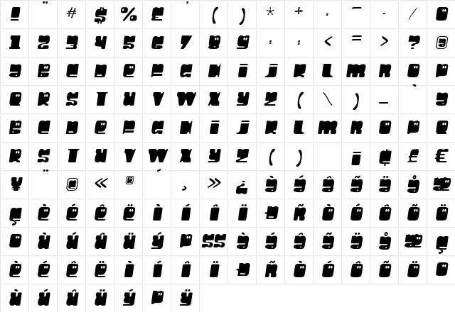 Hello Larry Regular Character Map