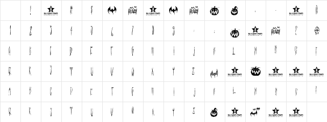 HELLO WEEN FONT Regular Character Map HELLO WEEN FONT Regular Character Map