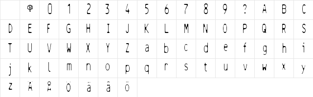 Helvetet Regular Character Map Helvetet Regular Character Map