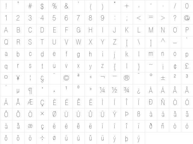 Helvetica27-CondensedUltraLight Ultra Light Character Map Helvetica27-CondensedUltraLight Ultra Light Character Map