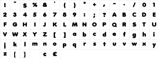Adira Display SSi Regular Character Map Adira Display SSi Regular Character Map