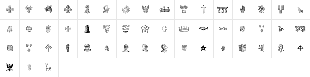 HeraldicDevices Regular Character Map