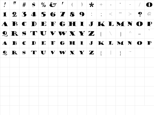 Hermann Regular Character Map