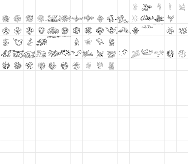 NewSymbolFont Regular Character Map