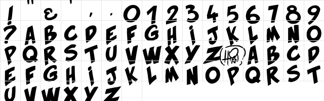 HirnBold Regular Character Map