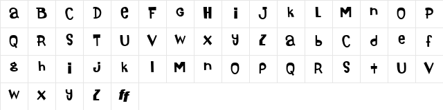 Hoagie Regular Character Map Hoagie Regular Character Map