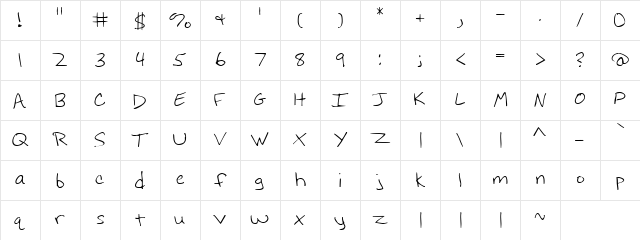 Hoffmanhand Regular Character Map