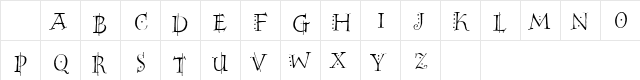 HogwartsWizardOrnCaps Regular Character Map HogwartsWizardOrnCaps Regular Character Map