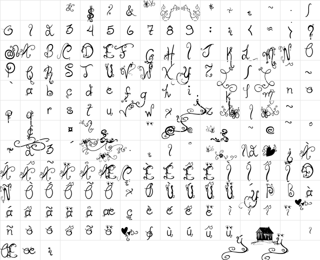 Holiday Home Regular Character Map Holiday Home Regular Character Map