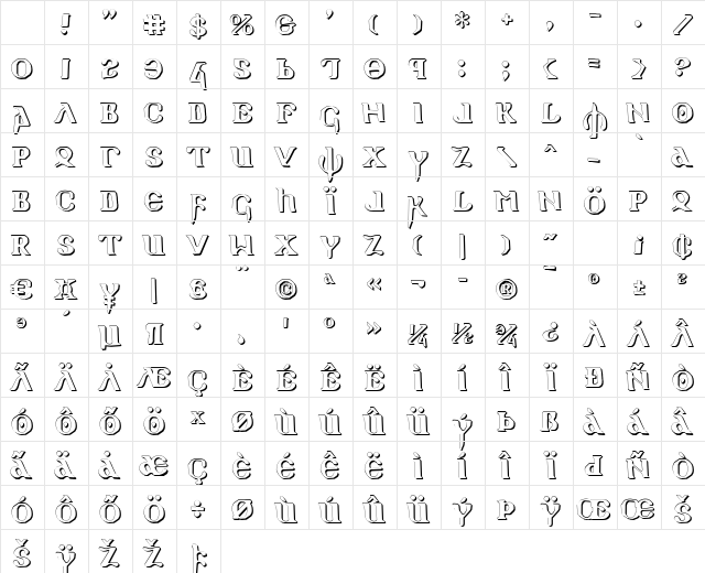 Holy Empire Shadow Shadow Character Map