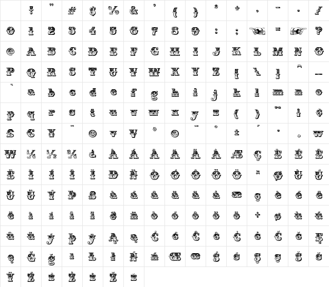 Home Style Regular Character Map Home Style Regular Character Map