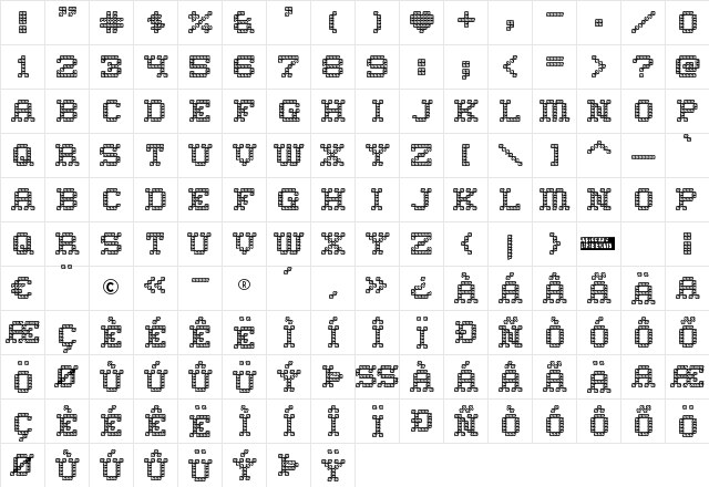 Home Sweet Home Outline Regular Character Map